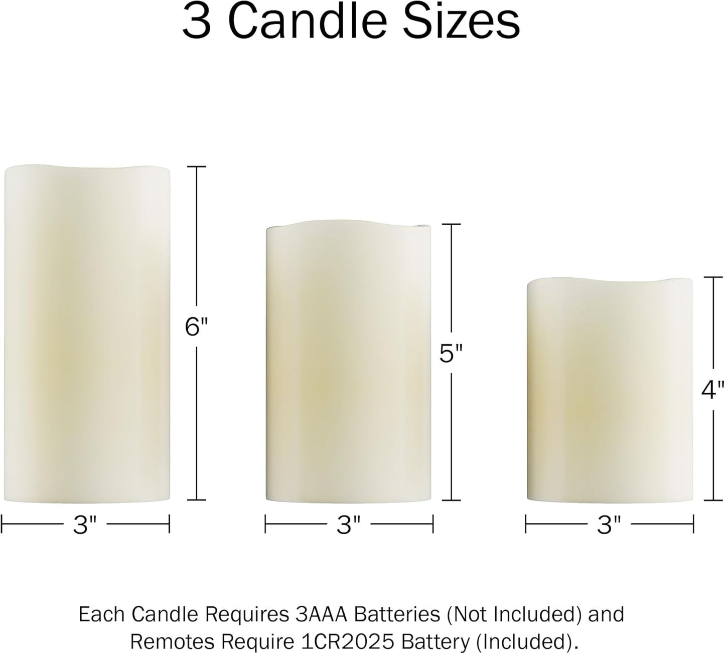 Flameless LED Candles - 3-Piece Color Changing Flameless Candle Set with Remote for Home, Wedding, Bridal Shower, and Christmas Decor by Lavish Home