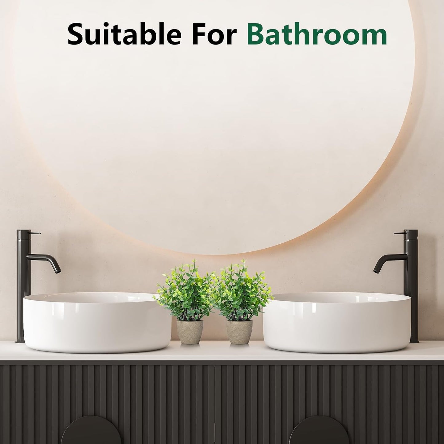 2 Pack Fake Plants Ceramic Mini Artificial Greenery Potted Plants for Home Decor Office Decor Room Decor Farmhouse Decor Indoor Table Bathroom Decor