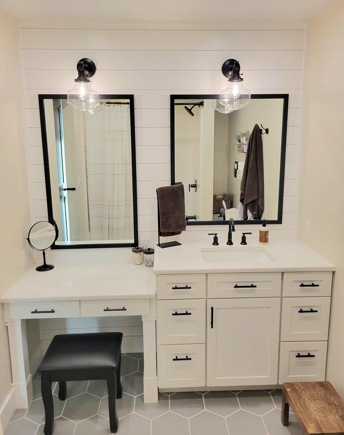 Frame My Mirror Black Bathroom Mirror for Wall, 36" x 48" Black Bathroom Vanity Mirror, Made in USA, Hangs Horizontally or Vertically, Ellis Design