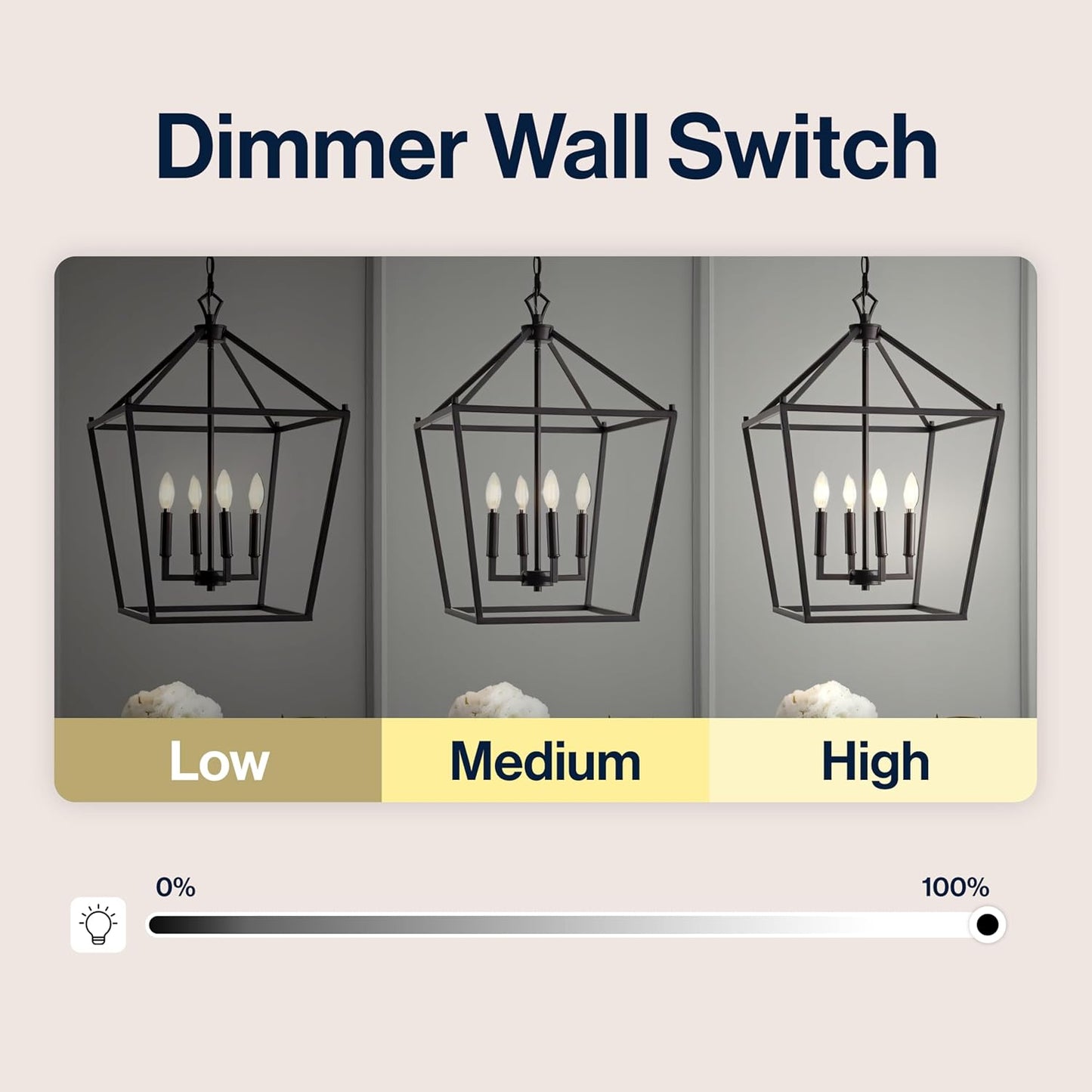 JONATHAN Y JYL7437A Pagoda Lantern Dimmable Adjustable Metal LED Pendant Classic Traditional Farmhouse Dining Room Living Room Kitchen Foyer Bedroom Hallway, 16 in, Oil Rubbed Bronze