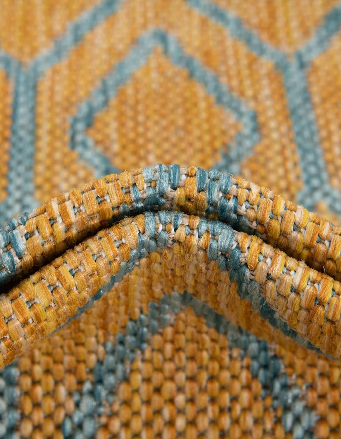 Jill Zarin Outdoor Collection Area Rug - Turks and Caicos (3' 3" x 5' 3" Rectangle Yellow and Aqua/Light Blue)