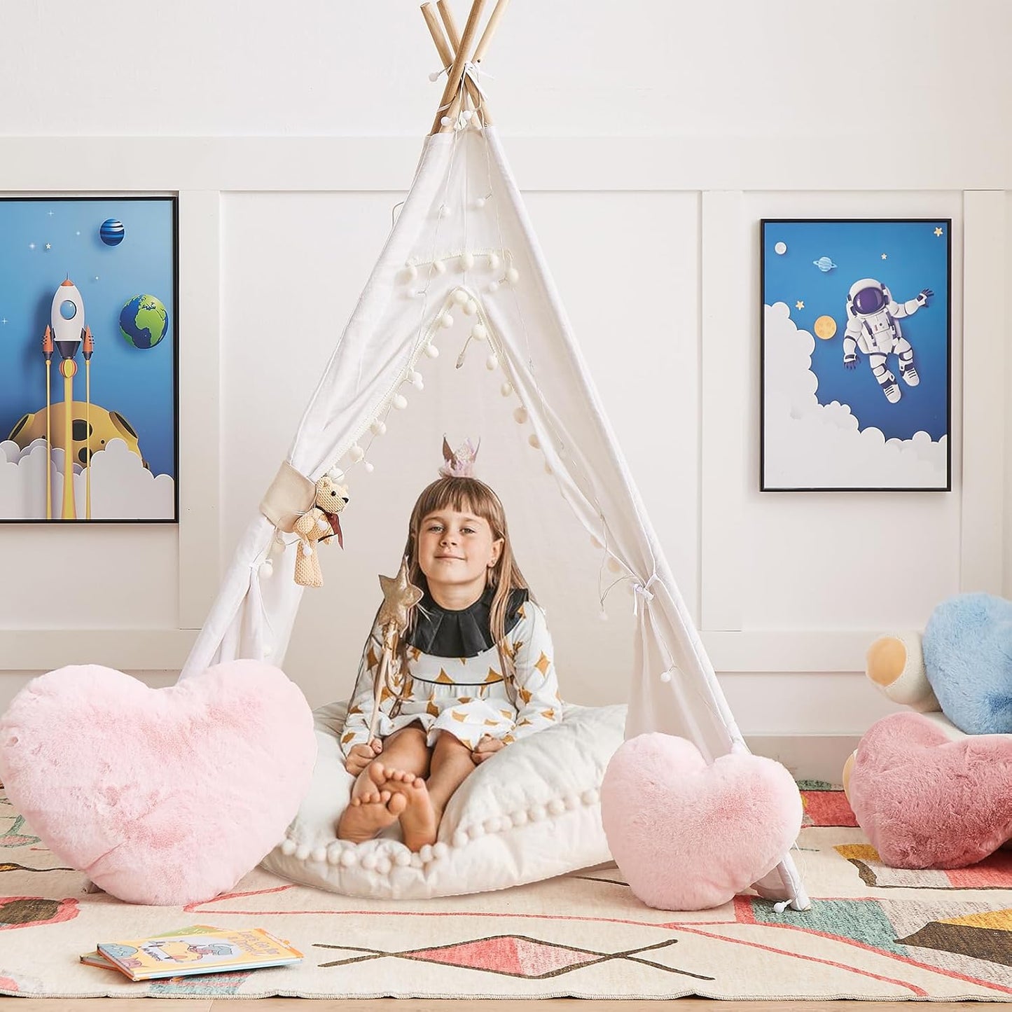 YRXRUS Heart Pillows, Love Heart Shaped Pillow, Small Cute Wine Red Heart Pillows for Gifts, Faux Rabbit Throw Pillows for Her, Kids, Girls Home Decoration, 10X11 Inch