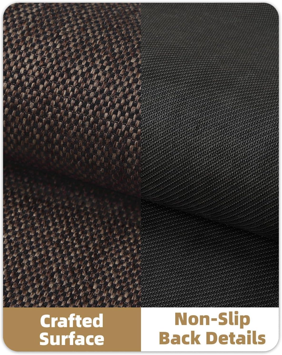 Color&Geometry Door Mat 24"x36", Front Door Mat Indoor Rugs for Entryway, Non Slip Washable Low-Profile Inside Doormat, Entry Mat Entry Rug Door Mats Indoor Entrance, Brown (Rolled-up NO Creases)