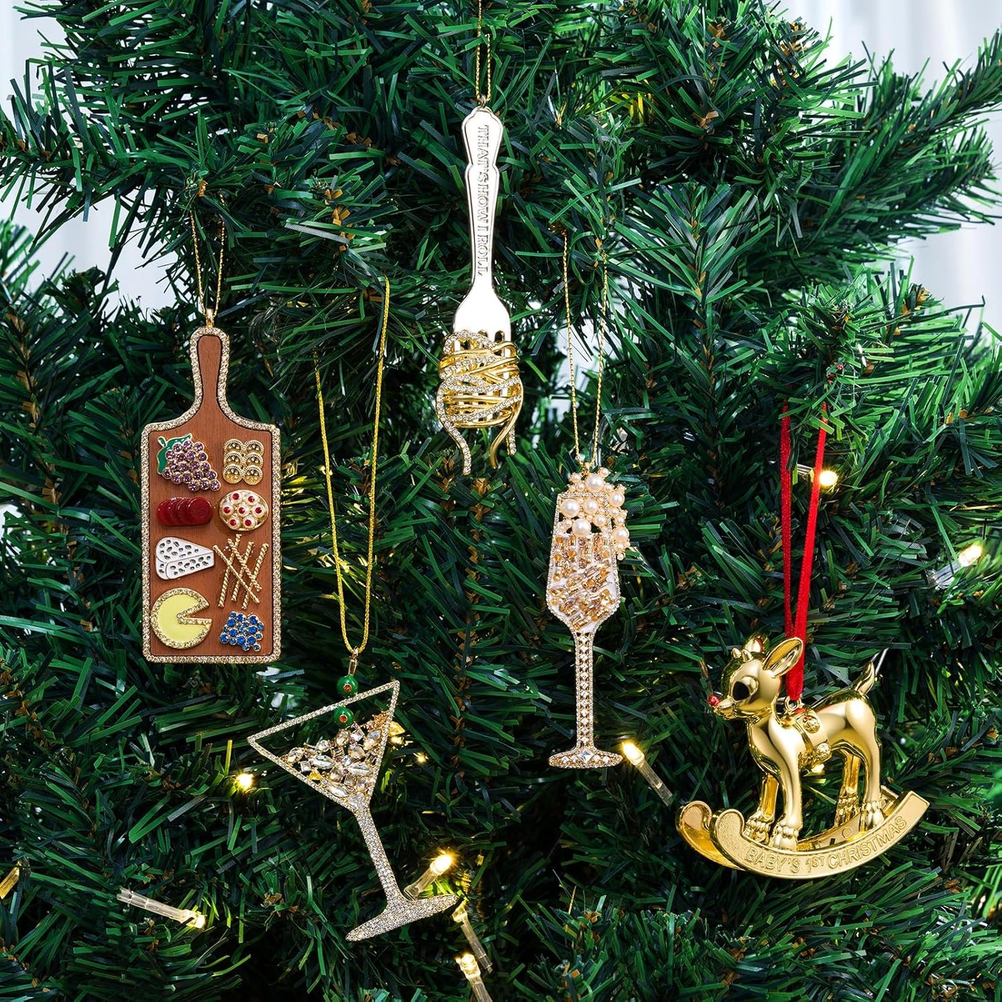 2025 Christmas Ornaments Baby's First Christmas Ornament Gold | Hanging Ornaments for Xmas Tree Decorations Keepsake Gifts for Sisters Mom Grandma Women