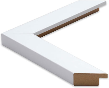 Frame My Mirror White Bathroom Mirror for Wall, 20" x 24" Pure White Bathroom Vanity Mirror, Made in USA, Hangs Horizontally or Vertically, Ellis Design