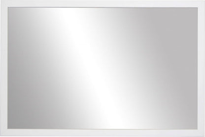 Frame My Mirror White Bathroom Mirror for Wall, 26" x 38" Pure White Bathroom Vanity Mirror, Made in USA, Hangs Horizontally or Vertically, Ellis Design