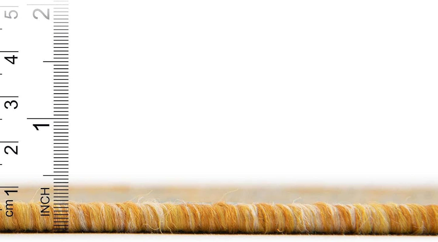 Jill Zarin Outdoor Collection Area Rug - Turks and Caicos (5' 3" x 8' Oval Yellow and Aqua/Light Blue)