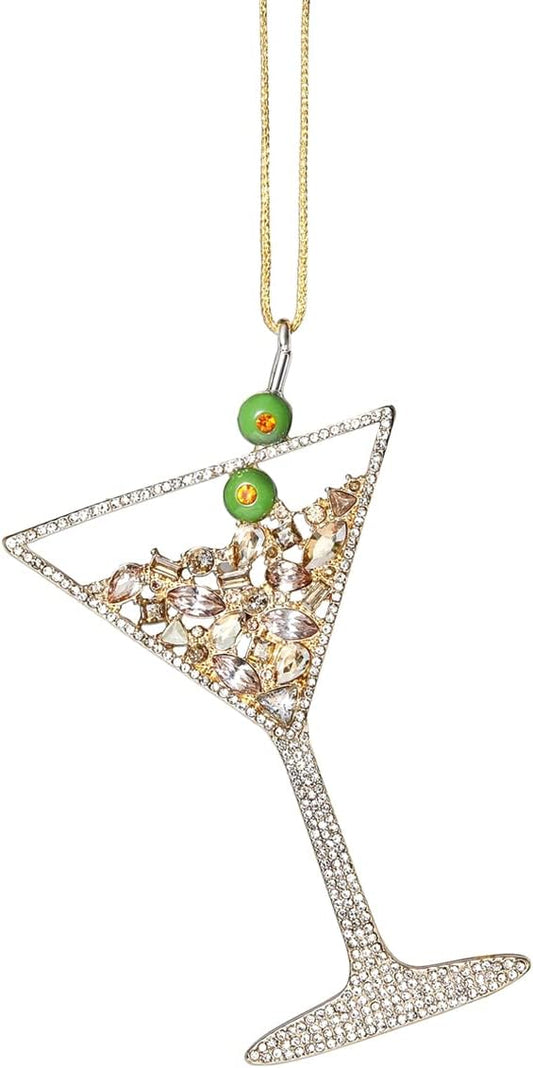 Christmas Ornaments 2025,Martini Ornament, Hanging Ornaments for Christmas Tree Decorations,Keepsake Gifts for Sisters Mom Grandma Women