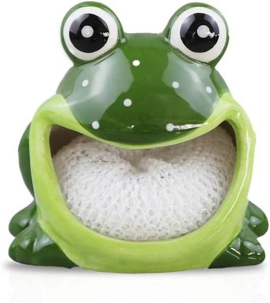 Decorative Dish Sponge Holder for Kitchen Sink - Frog