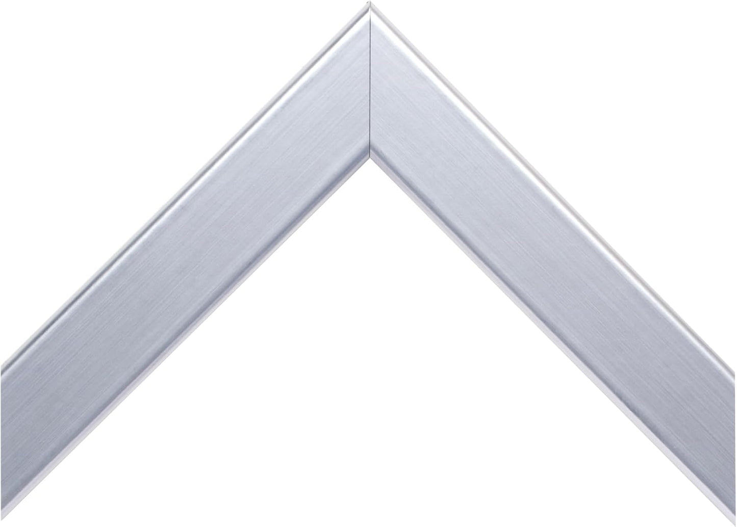 Frame My Mirror Silver Bathroom Mirror for Wall, 36" x 48" Brushed Chrome Bathroom Vanity Mirror, Made in USA, Hangs Horizontally or Vertically, Ellis Design