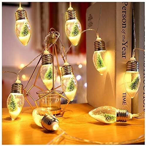 26FT Christmas Tree Snow Globe String Lights, 40 LED Clear Bulbs Christmas Tree String Lights for Bedroom, Wedding, Table Decoration, Outdoor Garden Party, Home Party Decorate(4Pcs)