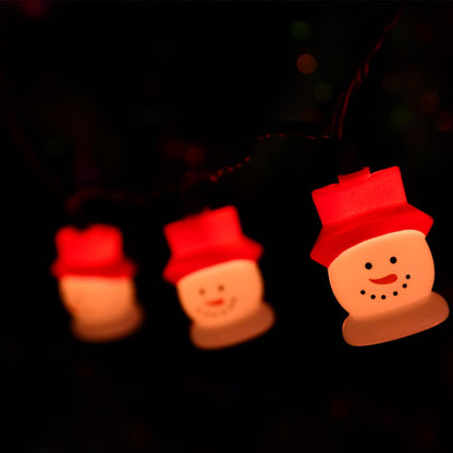 10-Light LED Christmas Snowman String Lights - Waterproof & UL Certified - Perfect for Outdoor and Indoor Use - Ideal for Christmas Tree, Bedroom, Door, Party Decoration