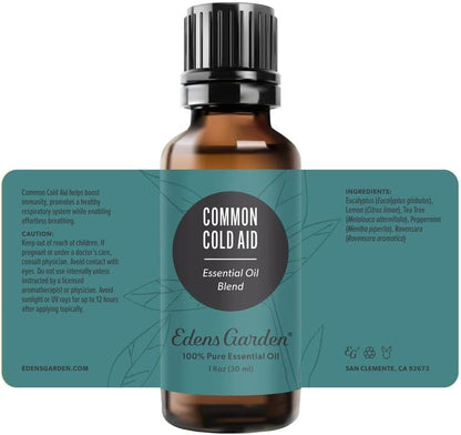 Edens Garden Common Cold Aid Essential Oil Blend- 100% Pure Premium Grade, Undiluted, Natural, Therapeutic, Aromatherapy, The Best for Skin, Humidifiers, Candle 118 ml (4 fl oz)
