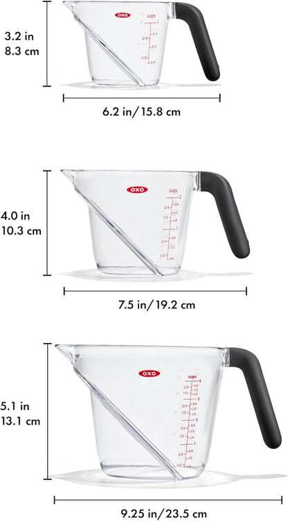 OXO Good Grips 3-Piece Angled Measuring Cup Set – Tritan Renew (Pack of 12)