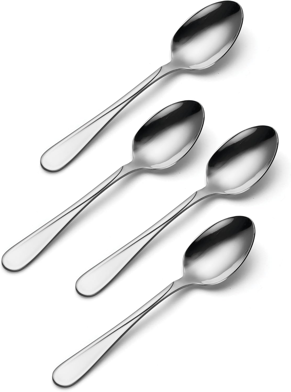 Oneida Flight Everyday Flatware Teaspoons 18/0 Stainless Steel, Set of 4, Silver