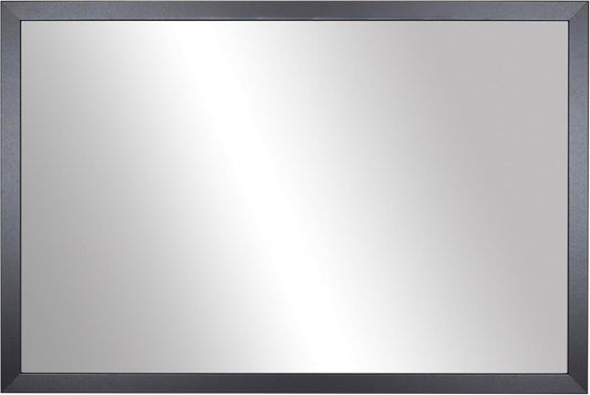 Frame My Mirror Black Bathroom Mirror for Wall, 36" x 48" Black Bathroom Vanity Mirror, Made in USA, Hangs Horizontally or Vertically, Ellis Design