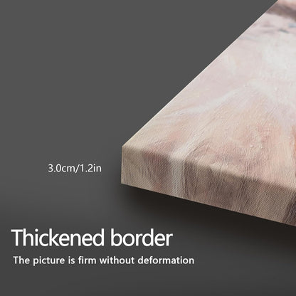 JolyWell Textured Highland Cow Canvas Wall Art Hand painted Farm Animals Painting Cattle Portrait Pictures Bedroom Decor Brown Cow Artwork for Bathroom Dining Room Kitchen Office Living Room 24x24IN