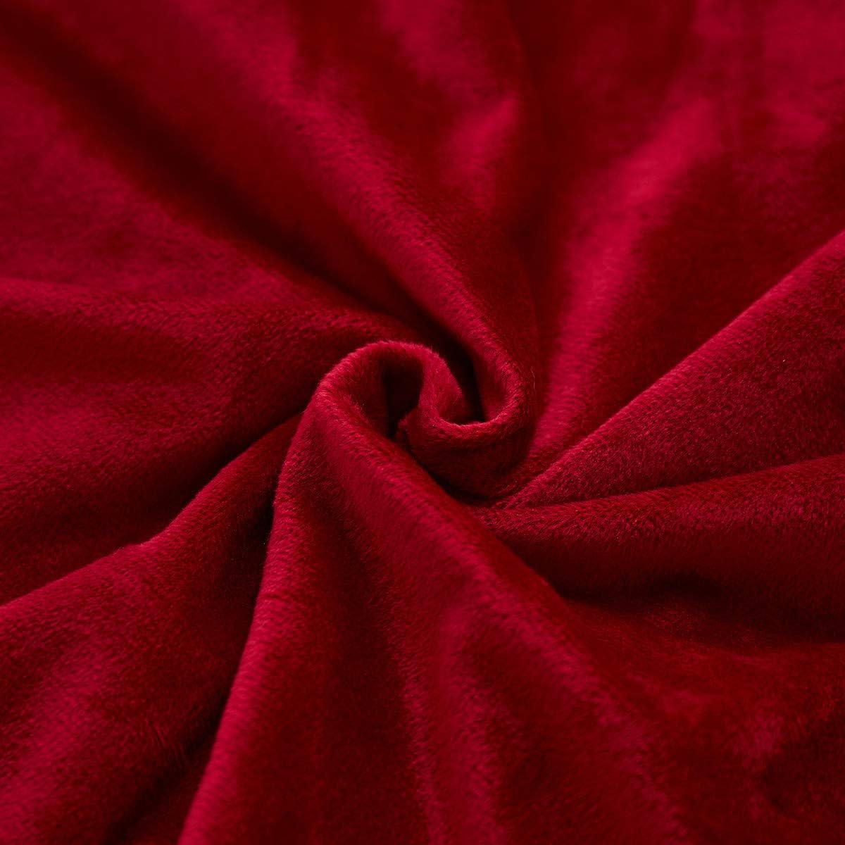 JAUXIO Diamond Pinch Pleated Crystal Velvet Pillowcases 2 Pack Solid Pintuck Throw Cushion Cover for Home Decor Hidden Zipper Closure (Burgundy, King)