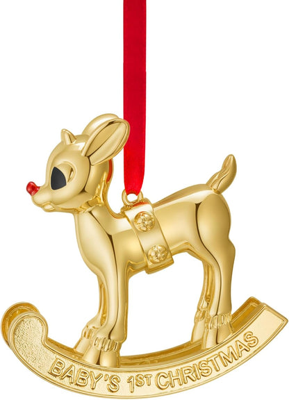 2025 Christmas Ornaments Baby's First Christmas Ornament Gold | Hanging Ornaments for Xmas Tree Decorations Keepsake Gifts for Sisters Mom Grandma Women