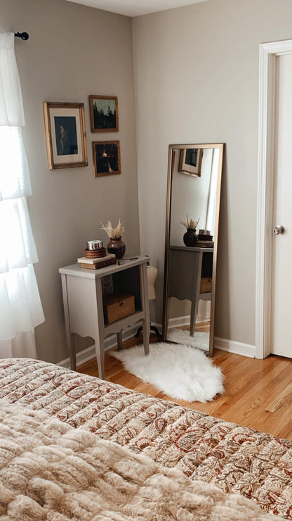 Frame My Mirror Gold Bathroom Mirror for Wall, 30" x 36" Champagne Bronze Bathroom Vanity Mirror, Made in USA, Hangs Horizontally or Vertically, Ellis Design