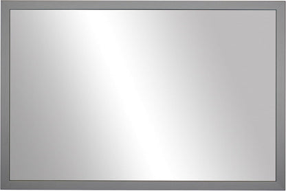 Frame My Mirror Silver Bathroom Mirror for Wall, 20" x 24" Stainless Steel Bathroom Vanity Mirror, Made in USA, Hangs Horizontally or Vertically, Ellis Design