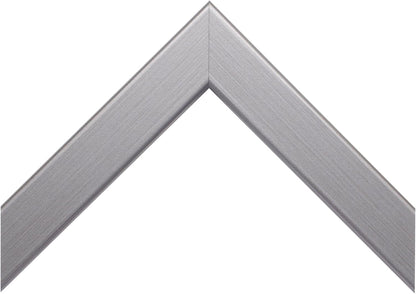 Frame My Mirror Silver Bathroom Mirror for Wall, 20" x 60" Stainless Steel Bathroom Vanity Mirror, Made in USA, Hangs Horizontally or Vertically, Ellis Design