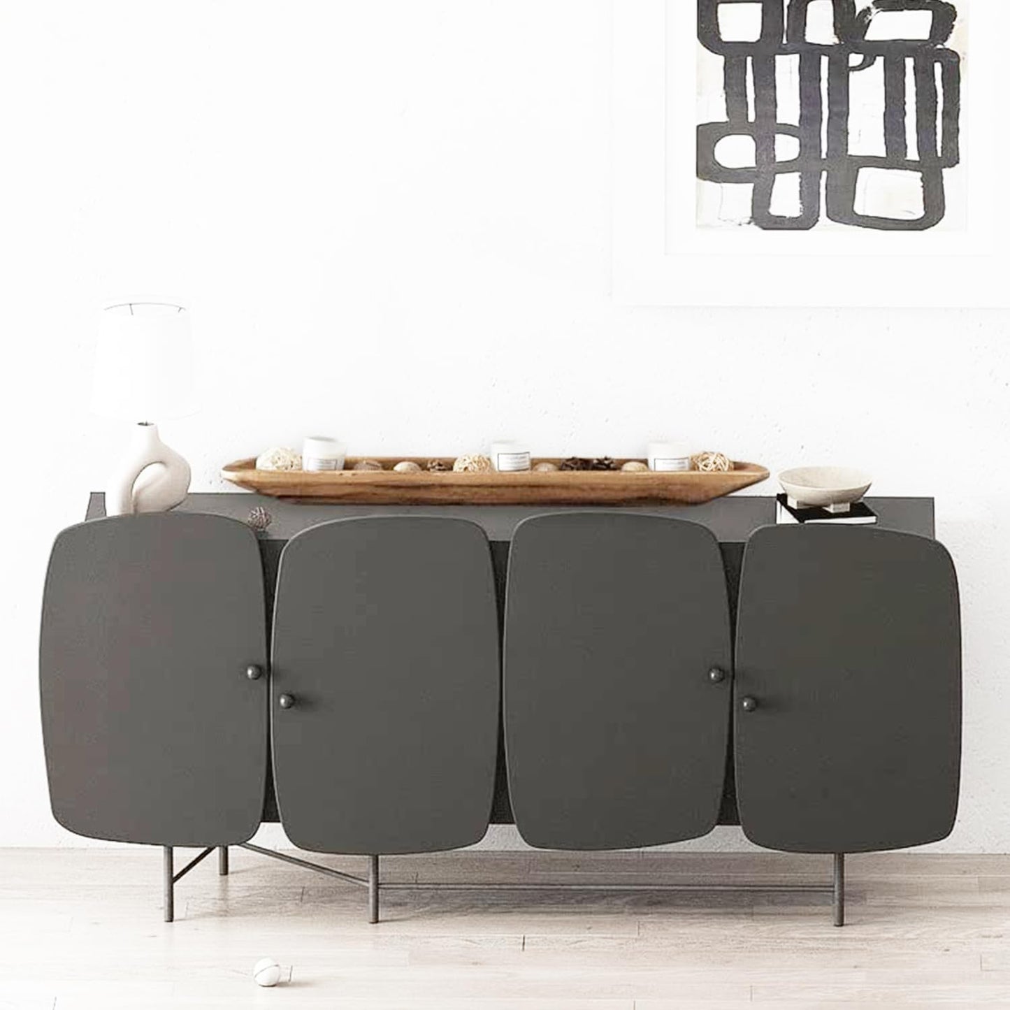 Wooden Dough Bowl Decor, Vintage Wooden Bowl Hand Carved Home Decor for Dining Table Center, Living Room, Kitchen Decor. (30inch brown)