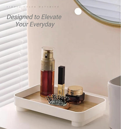 Decorative Tray for Coffee Table, Rectangle Vanity Tray Bathroom Decor, Desk Organizer for Perfume, Candles, Keys, Jewelry Home Decor Trays (Rectangle)