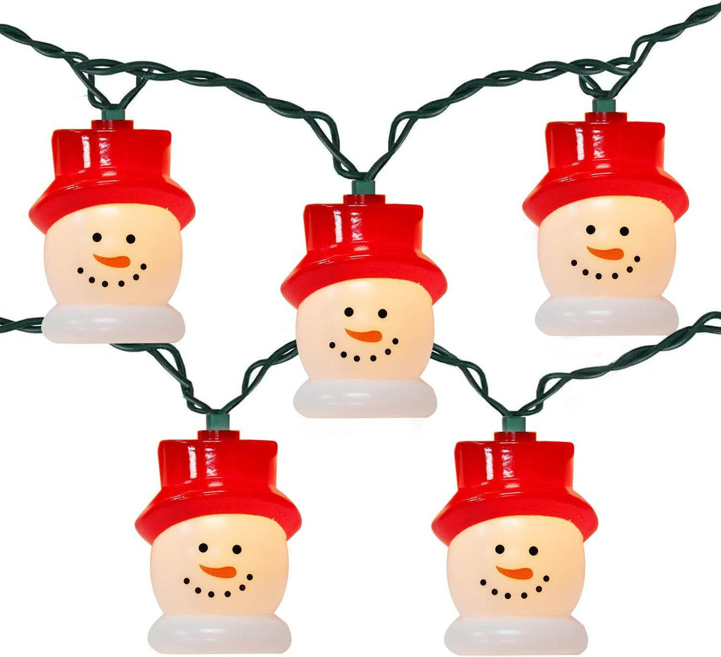 10-Light LED Christmas Snowman String Lights - Waterproof & UL Certified - Perfect for Outdoor and Indoor Use - Ideal for Christmas Tree, Bedroom, Door, Party Decoration
