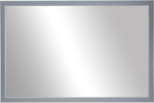 Frame My Mirror Silver Bathroom Mirror for Wall, 20" x 60" Brushed Chrome Bathroom Vanity Mirror, Made in USA, Hangs Horizontally or Vertically, Ellis Design