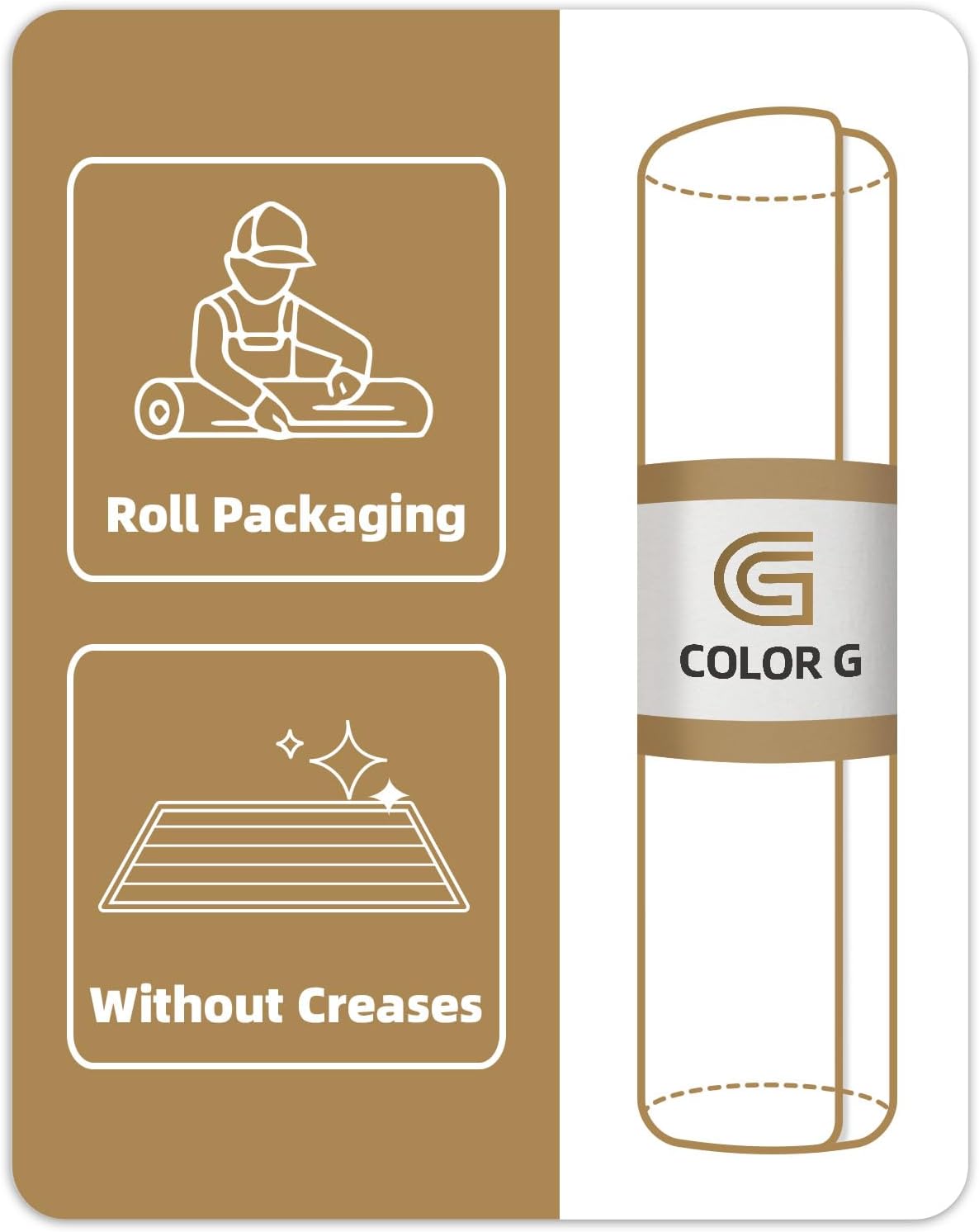 Color&Geometry Front Door Mat Indoor 27"x59", Ultra Non Slip Rubber Backed Dirt Trapper, Low Profile Thin washable, Easy Clean Entry Entryway Rug Door Mat Indoor Entrance, Khaki (Rolled-up NO Creases)