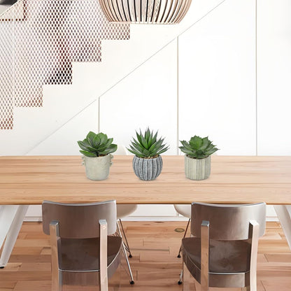 Briful 3 Pack Faux Succulent Plants in Vintage Cement Pots – Artificial Aloe Succulent Decor with Realistic Leaves and Pebble Base – Rustic Mini Plant Set for Home Office Bathroom Bookshelf