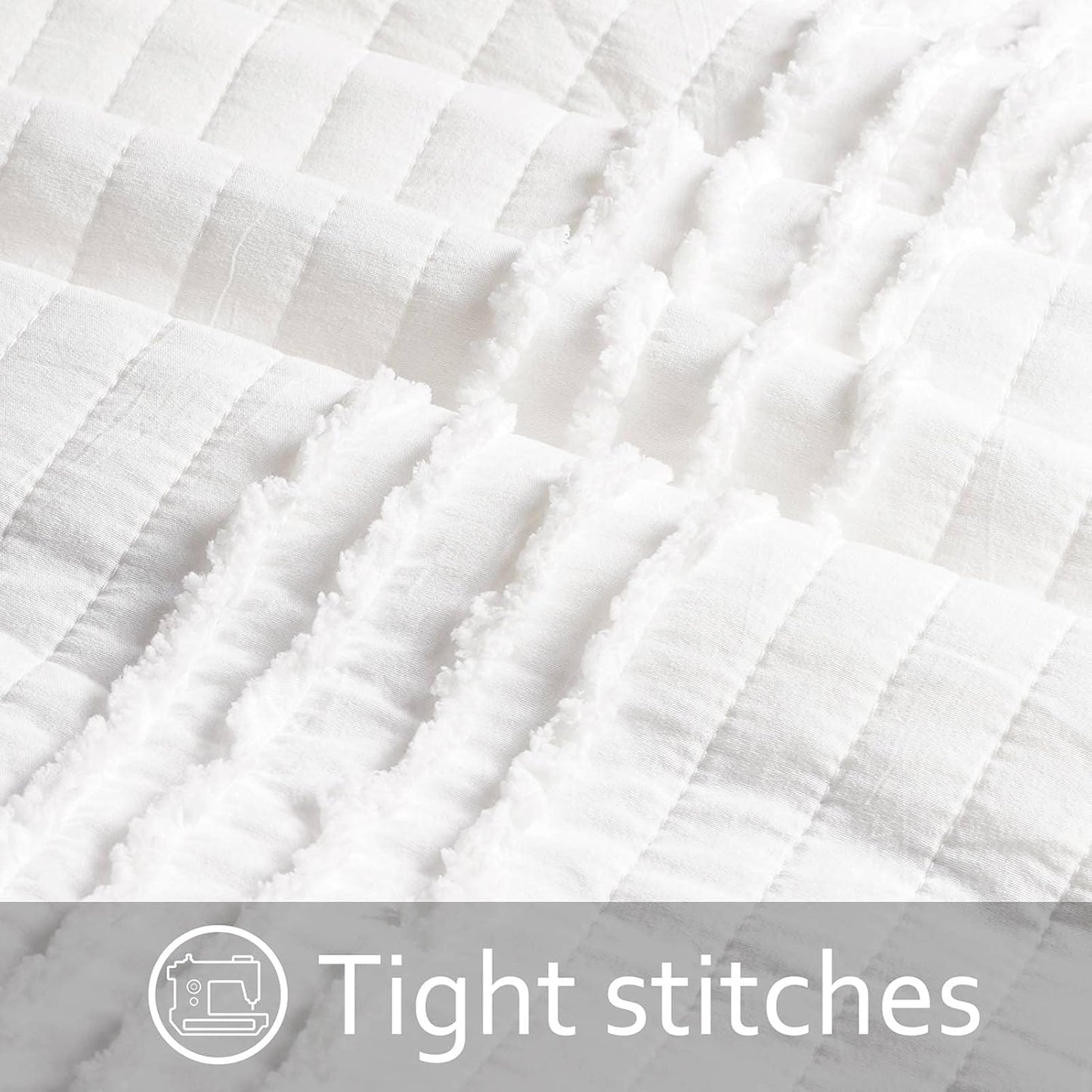 BOSOWOS Standard Size Pillow Shams Set of 2, Ultra Soft Breathable 20 x 26 Inches Pillow Case Envelope Closure, Microfiber Farmhouse Bed Pillowcases for Easy Care, White