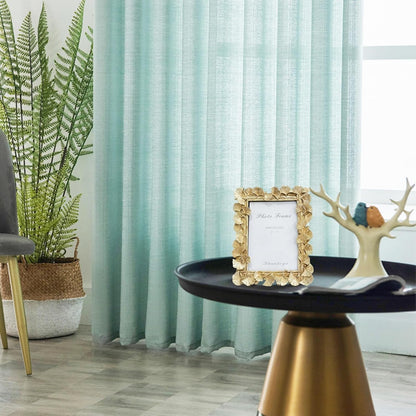 LONG XIN 1PCS 5X7 Inch Ginkgo Leaves Decoration Photo Frame Vintage Photo Frame Resin Picture Frame for Home Decor Old Fashioned Gorgeous Photo Gallery Art Decor (Gloden)