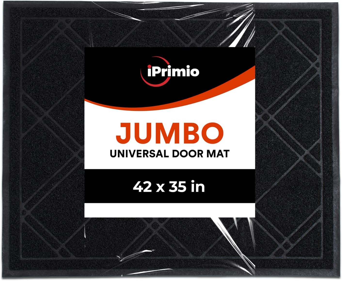 SlipToGrip Universal Entryway Door Mat - 42 x 35 Inch Plaid Floor Mat for Indoor and Outdoor Use - No-Slip, Washable, Patio, or Garage