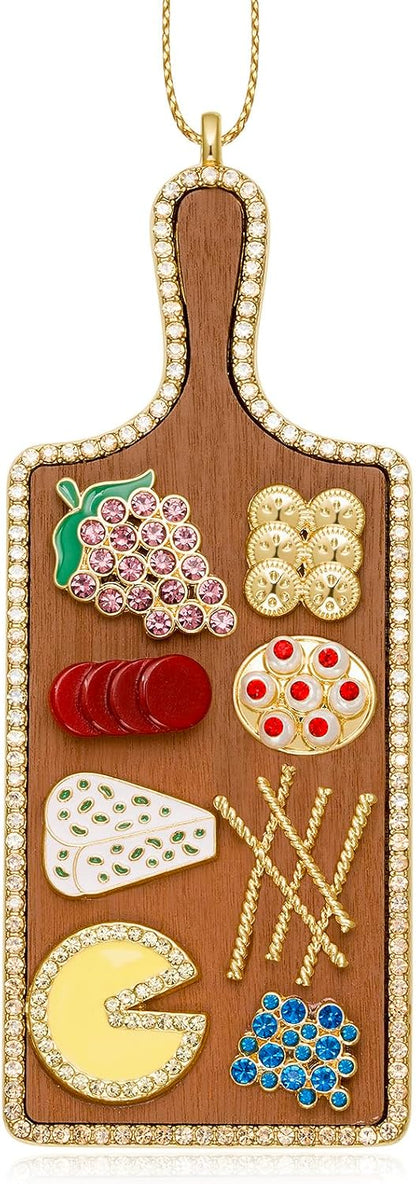 2025 Christmas Ornaments|Charcuterie Board Ornament, Hanging Ornaments for Christmas Tree Decorations Keepsake Gifts for Sisters Mom Grandma Women