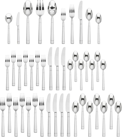 Kate Spade New York Fair Harbor Flatware Set, 18/10 Stainless Steel, 45-Piece
