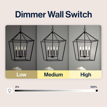 JONATHAN Y JYL7437A Pagoda Lantern Dimmable Adjustable Metal LED Pendant Classic Traditional Farmhouse Dining Room Living Room Kitchen Foyer Bedroom Hallway, 16 in, Oil Rubbed Bronze