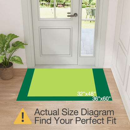 LUMI Indoor Door Mat, Absorbent Non-Slip Thin Doormat, Washable Door Mats, Woven Pattern Inside Floor Mat, Ideal for Entryway, Front Door, Home Decor, 36"x60", Woven Grey