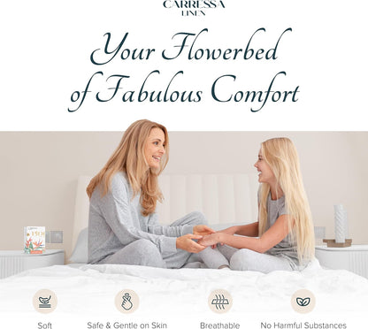 Carressa Linen 100% Egyptian Cotton Pillow Cases Standard/Queen Size Set of 2 - Luxury 1500 Thread Count Sateen Beige Pillow Cases, Silky Soft Cotton Pillowcases Fits Standard & Queen Pillows