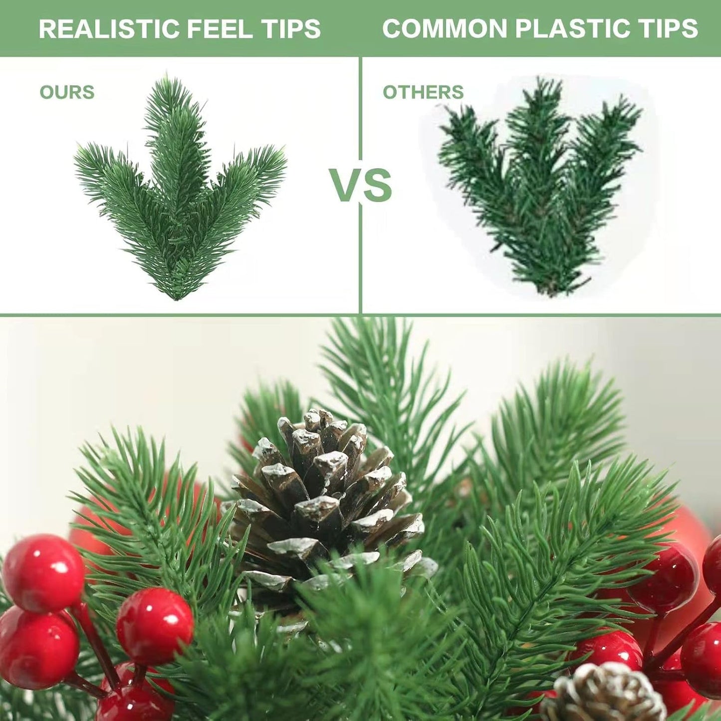 2PCS Small Christmas Tree,Tabletop Mini Xmas Tree,9" Artificial Little Potted for Christmas Decor,Suitable for Weddings, Holidays, Christmas and Other Festivals.(Star/Ball)