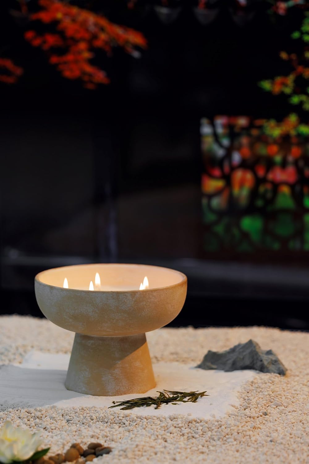 BLUEME Renew - Ivy & Rose, Luxury Candle w/Essential Oils, 6 Wick, Hand-Poured Soy, Cotton Wick, Ceramic