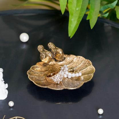NIKKY HOME Ring Holder Bird Jewelry Dish Vintage Trinket Tray Decorative Shabby Chic Display Organizer Plate Bowl for Necklace Earring Bracelet Ring Home Handmade Gift for Women Girl