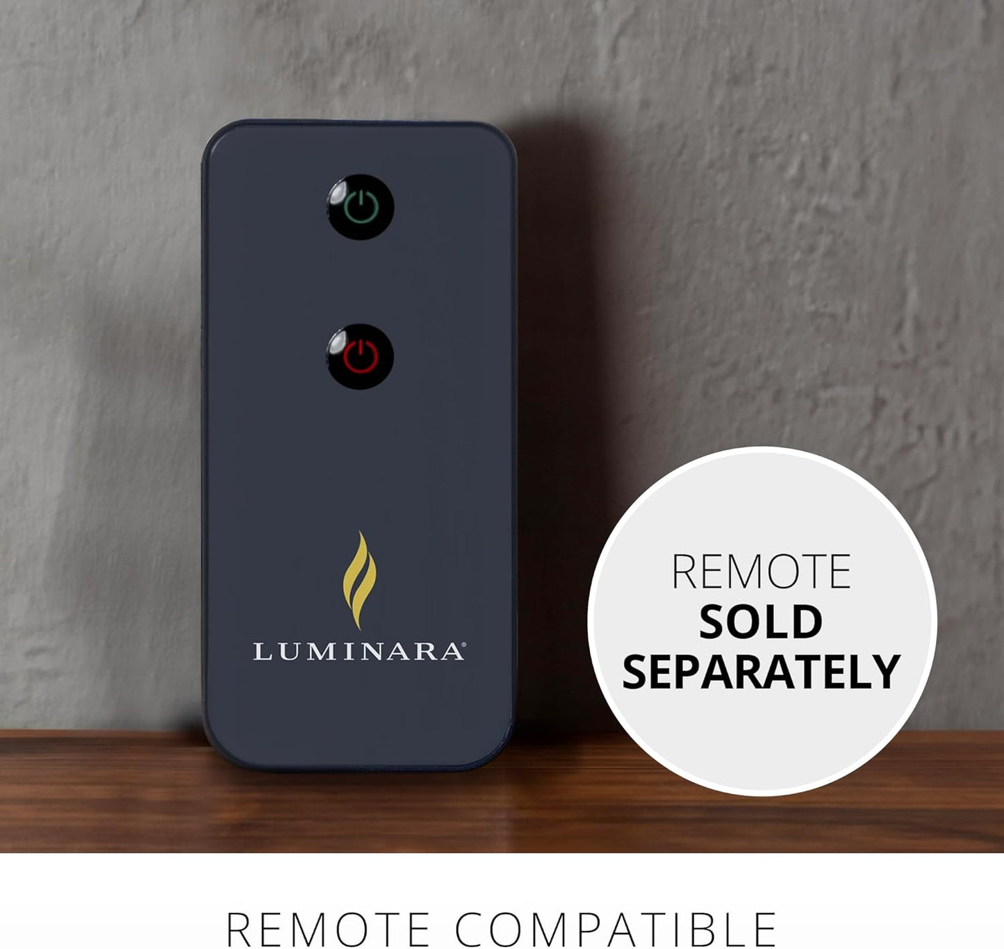 Luminara Taper, 1" x 9.5" AA Battery Wax Flameless Candle w/Timer, Remote Available Russet Orange Flickering White LED Light Flame, Home Decor for Halloween Fall Indoor Candlestick Decoration