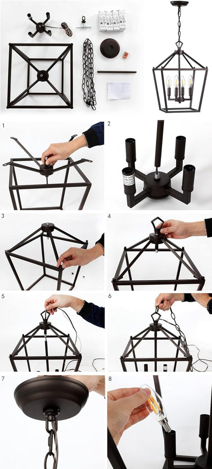 JONATHAN Y JYL7436D Pagoda Lantern Dimmable Adjustable Metal LED Pendant Classic Traditional Farmhouse Dining Room Living Room Kitchen Foyer Bedroom Hallway, 12 in, Oil Rubbed Bronze/Brass Gold