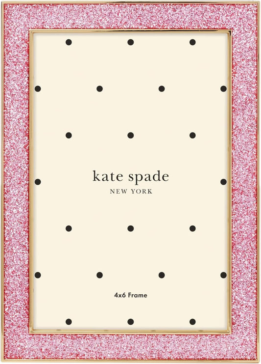 Kate Spade New York 897451 Sitting Pretty 4x6 Pink Glitter Frame