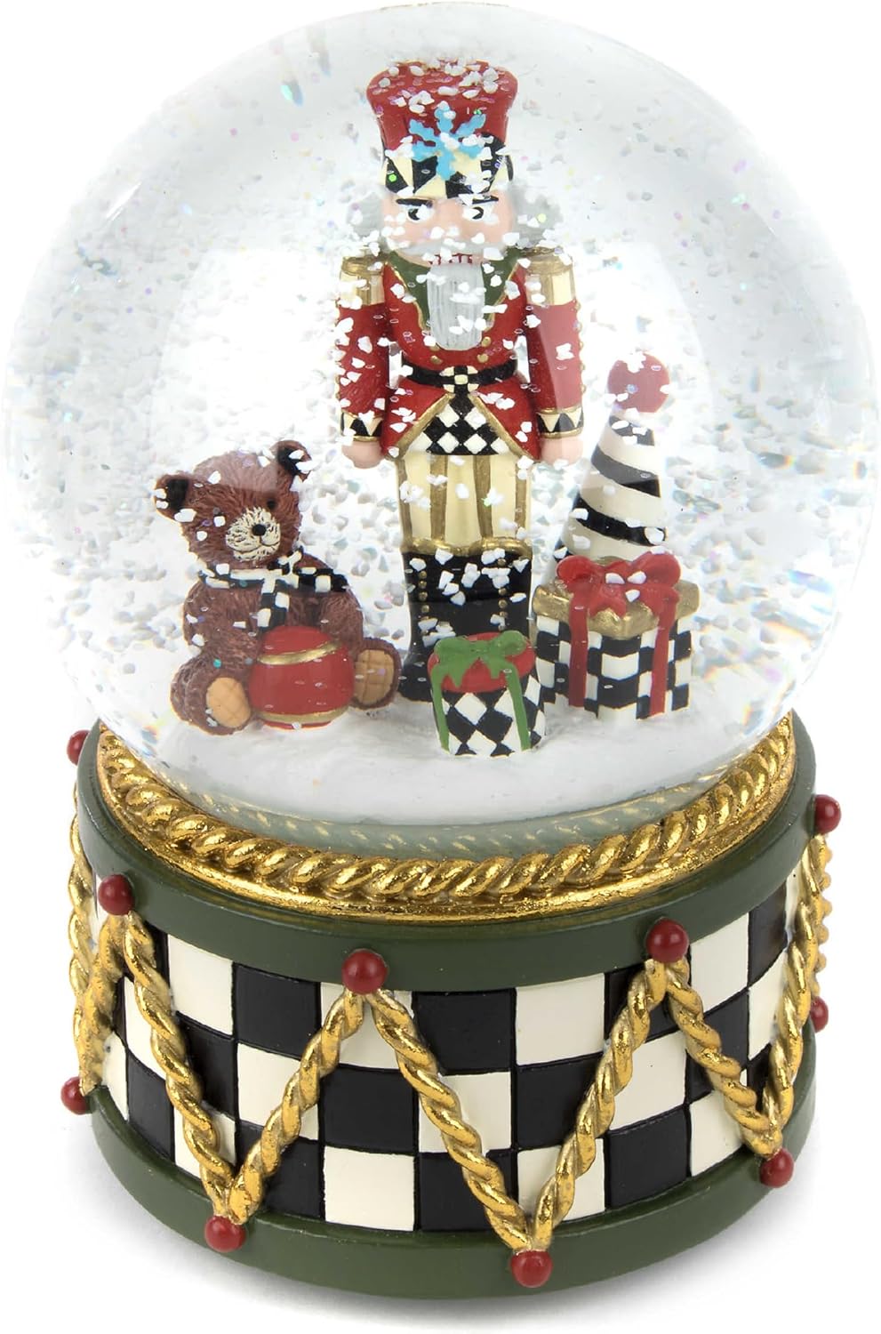 MACKENZIE-CHILDS Snow Globe, Christmas Decor for Living Room, Nutcracker
