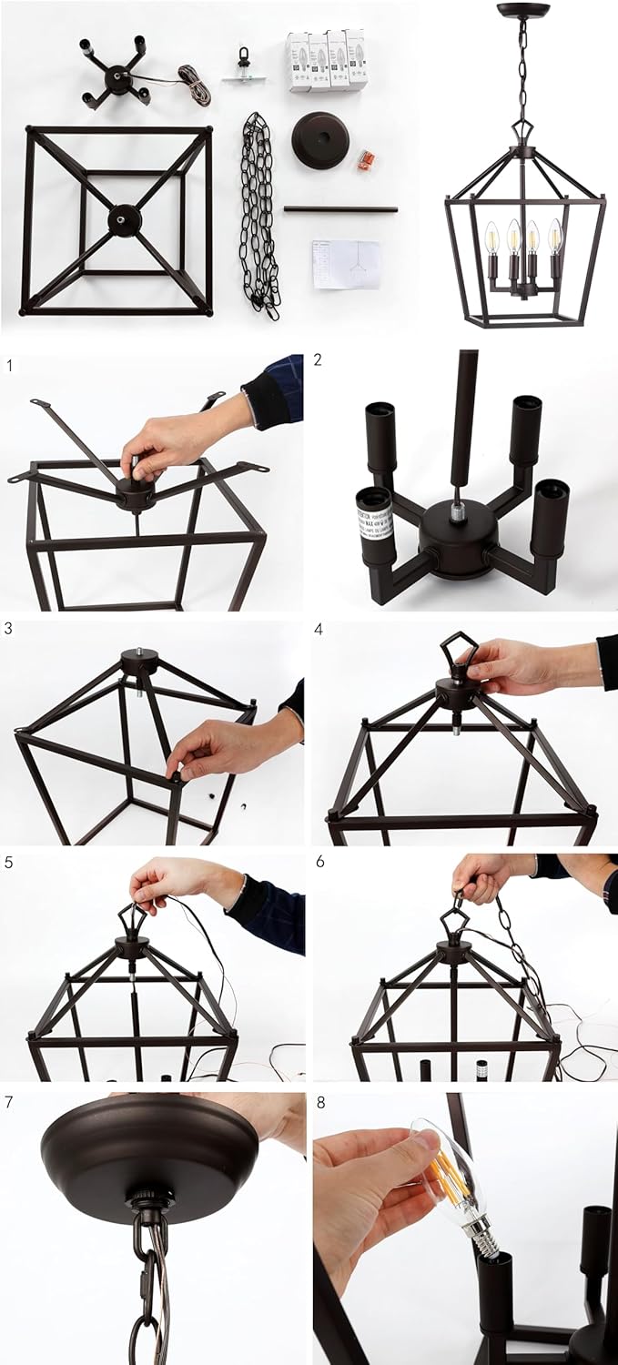 JONATHAN Y JYL7436A Pagoda Lantern Dimmable Adjustable Metal LED Pendant Classic Traditional Farmhouse Dining Room Living Room Kitchen Foyer Bedroom Hallway, 12 in, Oil Rubbed Bronze