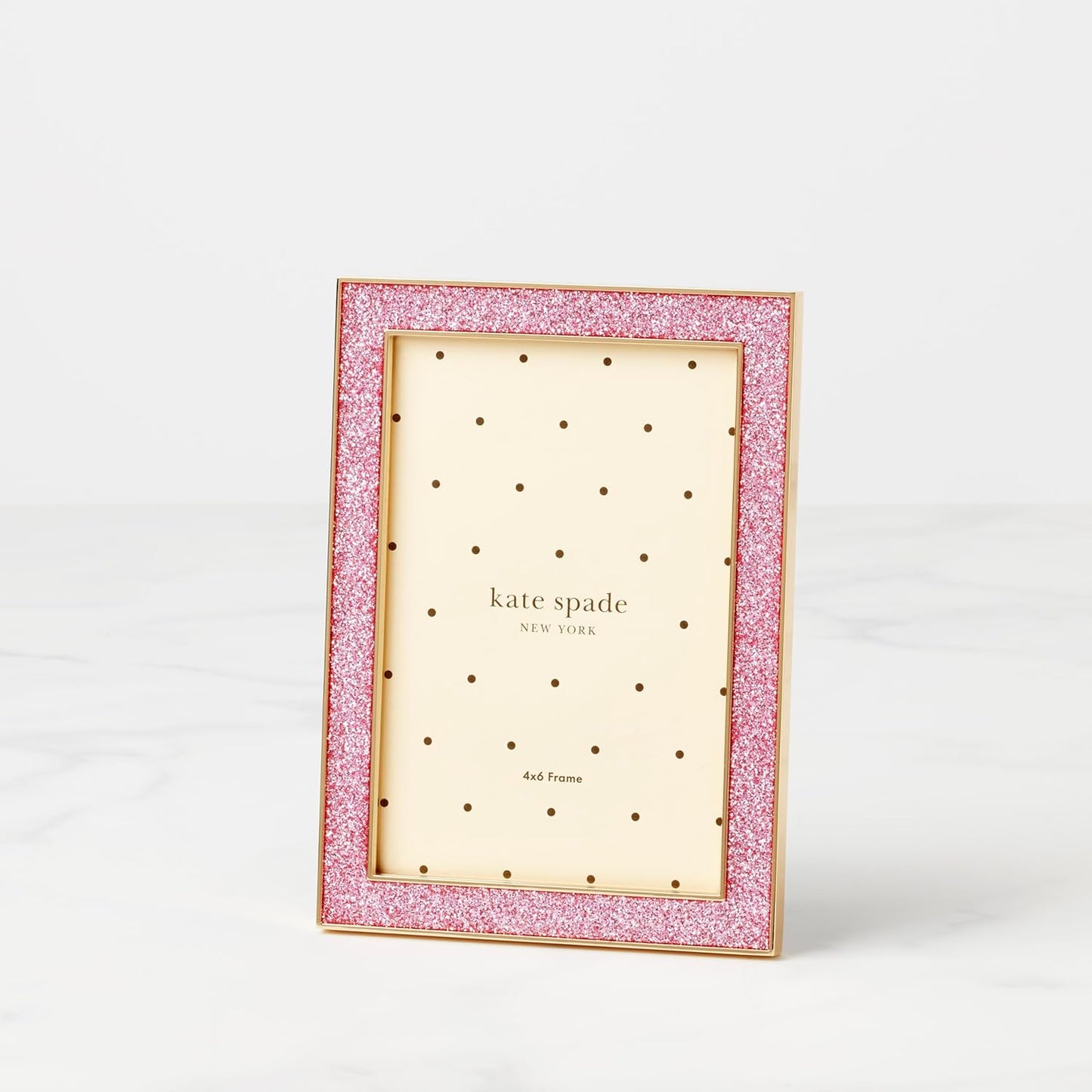 Kate Spade New York 897451 Sitting Pretty 4x6 Pink Glitter Frame
