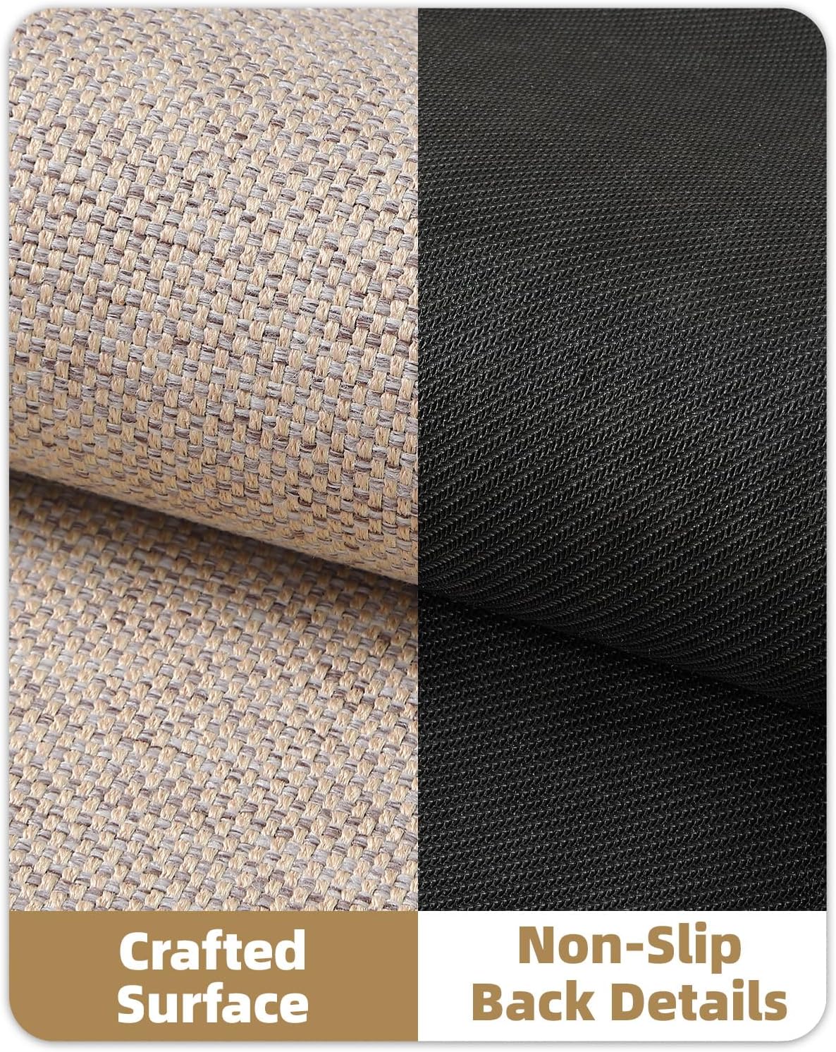 Color&Geometry Door Mat 3'x10' Runner Rug with Rubber Backing, Non Slip Washable Hallway Rug, Carpet Runners for Hallway Living Room Bedroom, Beige (Rolled-up NO Creases)